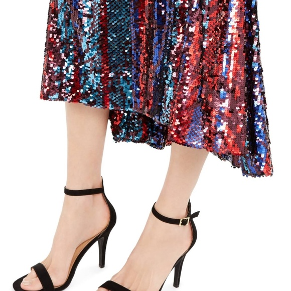NWT Rachel Zoe Women's Venice Sequined Fit & Flare Midi Skirt - Picture 3 of 13